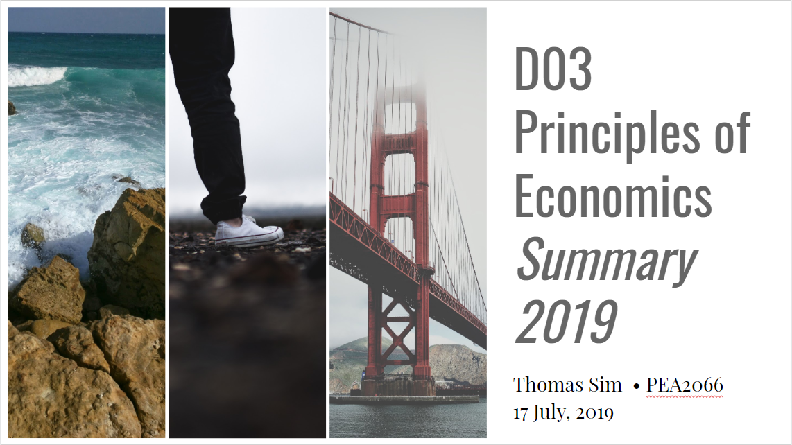 Summary Series – D03 Principles of Economics